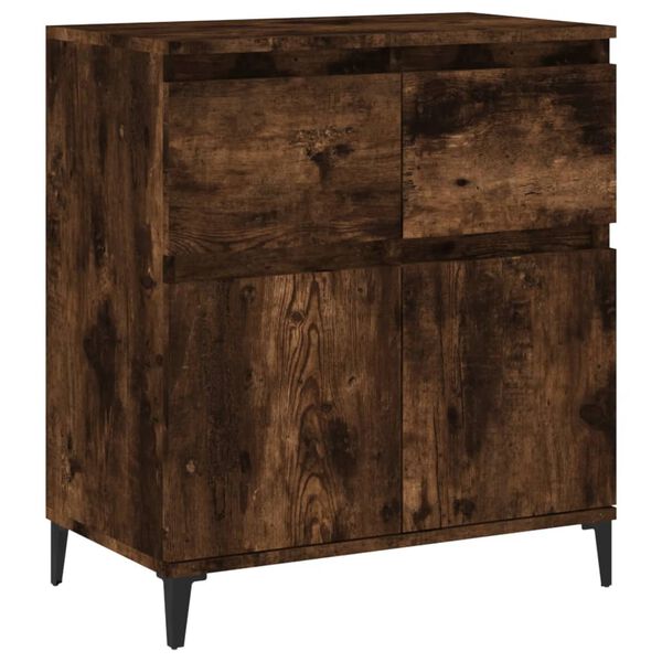 vidaXL Sideboard Smoked Oak 60x35x70 cm Engineered Wood