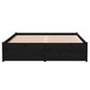 vidaXL Bed Frame without Mattress Black Solid Wood 120x190 cm Small Double