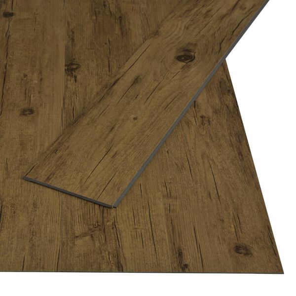 vidaXL Click Floor 3.51 m&sup2; 4 mm PVC Natural Brown