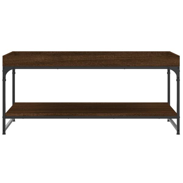 vidaXL Coffee Table Brown Oak 100x49x45 cm Engineered Wood
