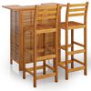 vidaXL 3 Piece Garden Bar Set Solid Wood Acacia