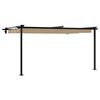 vidaXL Wall Mounted Gazebo Taupe Steel