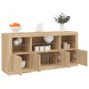 vidaXL Sideboard with LED Lights Sonoma Oak 142.5x37x67 cm
