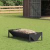 vidaXL Livestock Feeding Trough Black 108 x 50 x 28 cm