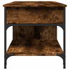 vidaXL Coffee Table Smoked Oak 100x50x50 cm Engineered Wood and Metal