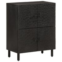 vidaXL Side Cabinet Black 60x33x75 cm Solid Wood Mango