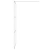 vidaXL Walk-in Shower Wall Silver 100x195 cm Clear ESG Glass