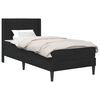 vidaXL Bed Frame with Mattress Black 90 x 190 cm Velvet