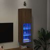 vidaXL TV Cabinet with LED Lights Artisian Oak 30.5x30x102 cm