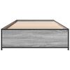 vidaXL Bed Frame without Mattress Grey Sonoma 90x200 cm