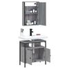 vidaXL 2 Piece Bathroom Furniture Set Grey Sonoma Engineered Wood