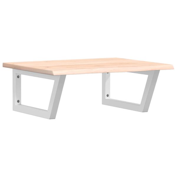 vidaXL Basin Shelf Wall Mounted Steel and Solid Wood Oak