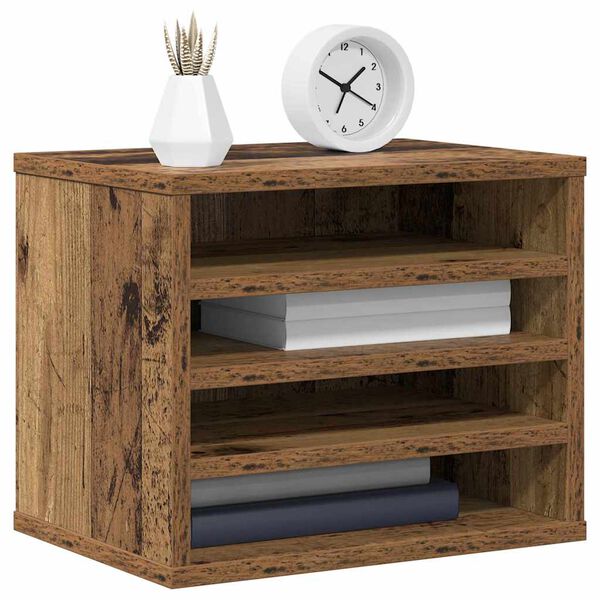 vidaXL Desk Organiser Old Wood 36 x 26 x 29.5 cm Engineered Wood