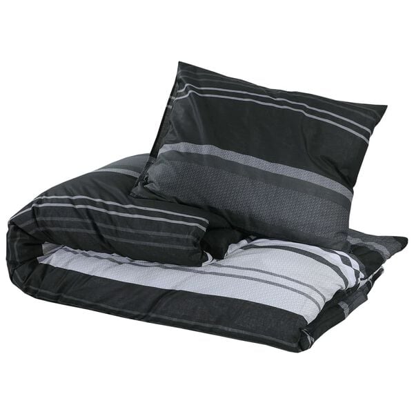 vidaXL Duvet Cover Set Black and White 200x200 cm Cotton