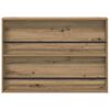 vidaXL Magazine Rack Artisan Oak 100 x 12 x 70 cm Engineered Wood