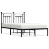 vidaXL Metal Bed Frame without Mattress with Headboard Black 120x190cm