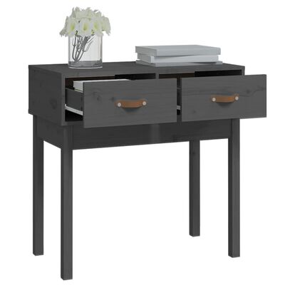 vidaXL Console Table Grey 76.5x40x75 cm Solid Wood Pine