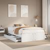 vidaXL Bed Frame without Mattress with Drawers White 140x200 cm Solid Wood Pine