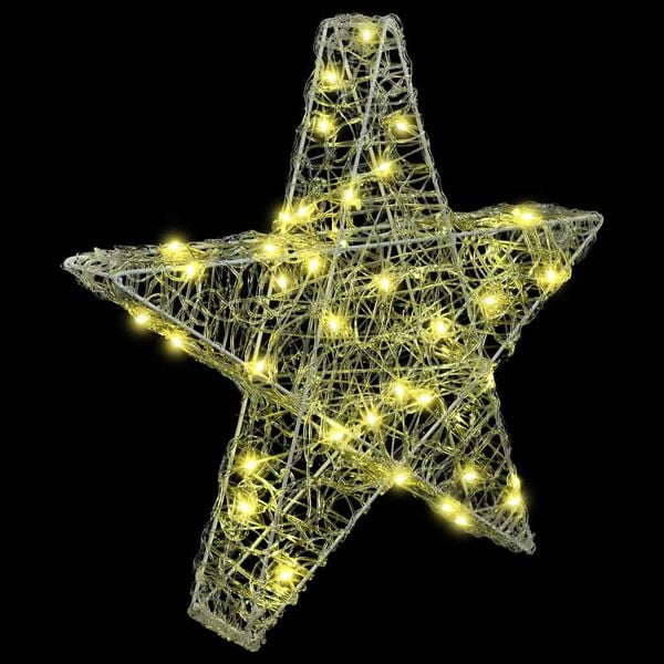 vidaXL 3D Star with 50 LEDs Warm white 55 x 53.5 x 10 cm Acrylic