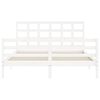 vidaXL Bed Frame without Mattress White 160x200 cm Solid Wood