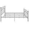 vidaXL Bed Frame without Mattress Grey Metal 140x200 cm