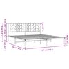 vidaXL Metal Bed Frame without Mattress with Headboard White 183x213cm