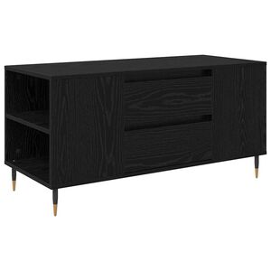 vidaXL Coffee Table Black Oak 102 x 44.5 x 50 cm Engineered Wood