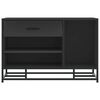 vidaXL Shoe Bench Black 80x40x53.5 cm Engineered Wood and Metal