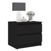 vidaXL Bed Cabinets 2 pcs Black 50x39x43.5 cm Engineered Wood