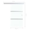 vidaXL Sliding Door with Soft Stops ESG Glass 102.5x205 cm Silver