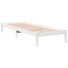 vidaXL Extra Long Bed Frame without Mattress White 90x210 cm Solid Wood Pine