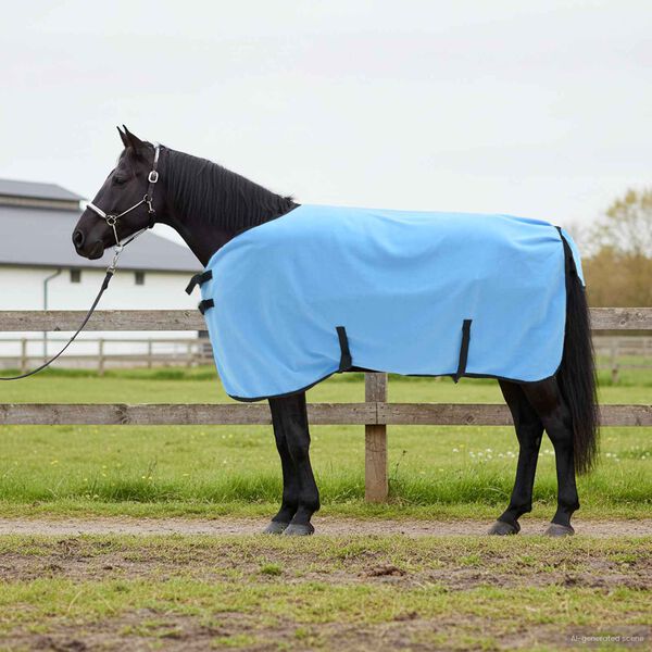 vidaXL Horse Blanket Full Aqua Polyester