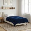 vidaXL Winter Duvet Quilted Dark Blue 140 x 220 cm Microfiber