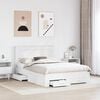 vidaXL Bed Frame with Headboard White 150 x 200 cm Engineered Wood