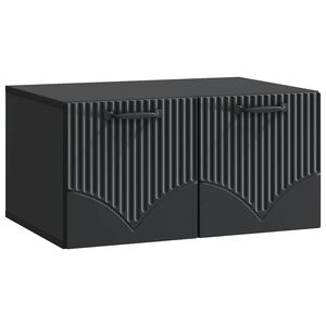vidaXL Wall-Mounted TV Cabinet Black 59.5 x 41 x 30 cm Engineered Wood