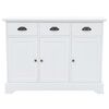 vidaXL Sideboard with 3 Doors MDF and Pinewood 105x35x77.5 cm