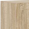 vidaXL TV Wall Cabinet with LED Lights Sonoma Oak 30.5x35x70 cm