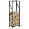vidaXL Firewood Rack Black 34x25x100 cm Cold-rolled steel