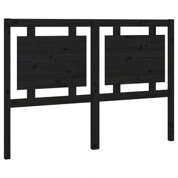 vidaXL Bed Headboard Black 140.5x4x100 cm Solid Pine Wood