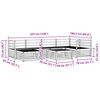 vidaXL Outdoor Sofa Set 7 pcs Natural
