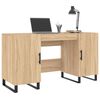vidaXL Desk Sonoma Oak 140x50x75 cm Engineered Wood