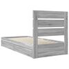 vidaXL Storage Bed with Drawer Grey Sonoma 75 x 190 cm Engineered Wood