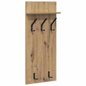 vidaXL Wall-Mounted Coat Rack with Shelf Artisan Oak 40 x 10 x 90 cm