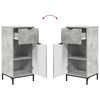 vidaXL Bathroom Furniture Set with Drawer 2 pcs Concrete Grey