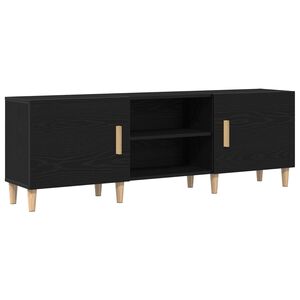 vidaXL TV Cabinet Black Oak 150 x 30 x50 cm Engineered Wood