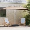 vidaXL Garden Parasol Taupe 385 x 209 x 244 cm Polyester
