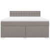 vidaXL Box Spring Bed with Mattress Taupe 180x200 cm Fabric