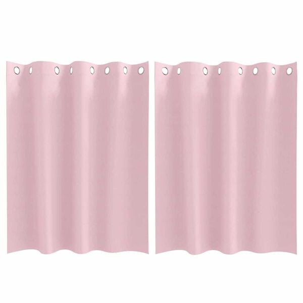 vidaXL Blackout Curtains with Rings 2 pcs Baby Pink 140 x 140 cm