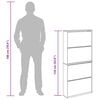 vidaXL Shoe Cabinet 4-Layer Mirror White 63x17x134 cm