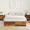 vidaXL Storage Bed Frame Old Wood 150 x 200 cm Engineered Wood